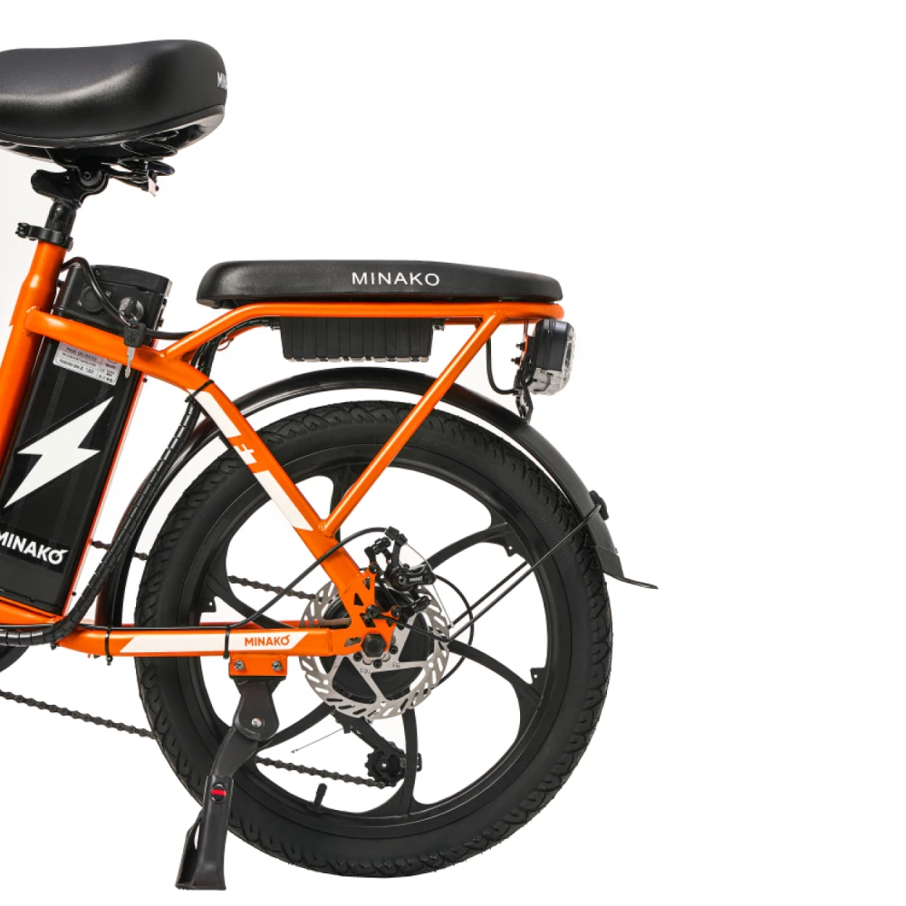 Электровелосипед Minako F7 оранжевый 4